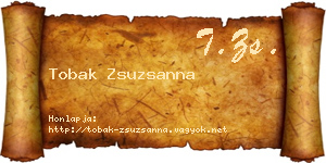 Tobak Zsuzsanna névjegykártya
